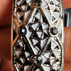 Sassy Jones Miss Kerri Bangle Stack in Black amd White